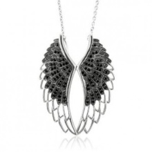 Pendentifs en argent double ange ailé Bijoux en argent sterling 925